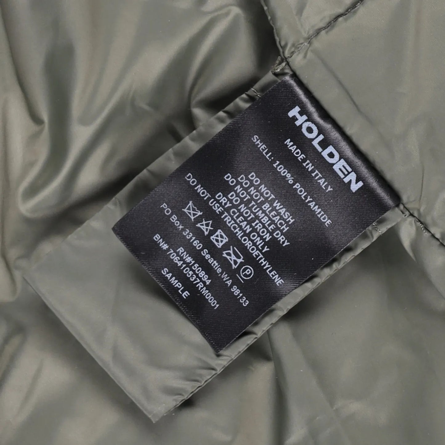 HOLDEN Mens Green Parka Coat Softshell Stand Up Collar Zip Closure M RRP 800 — View 9