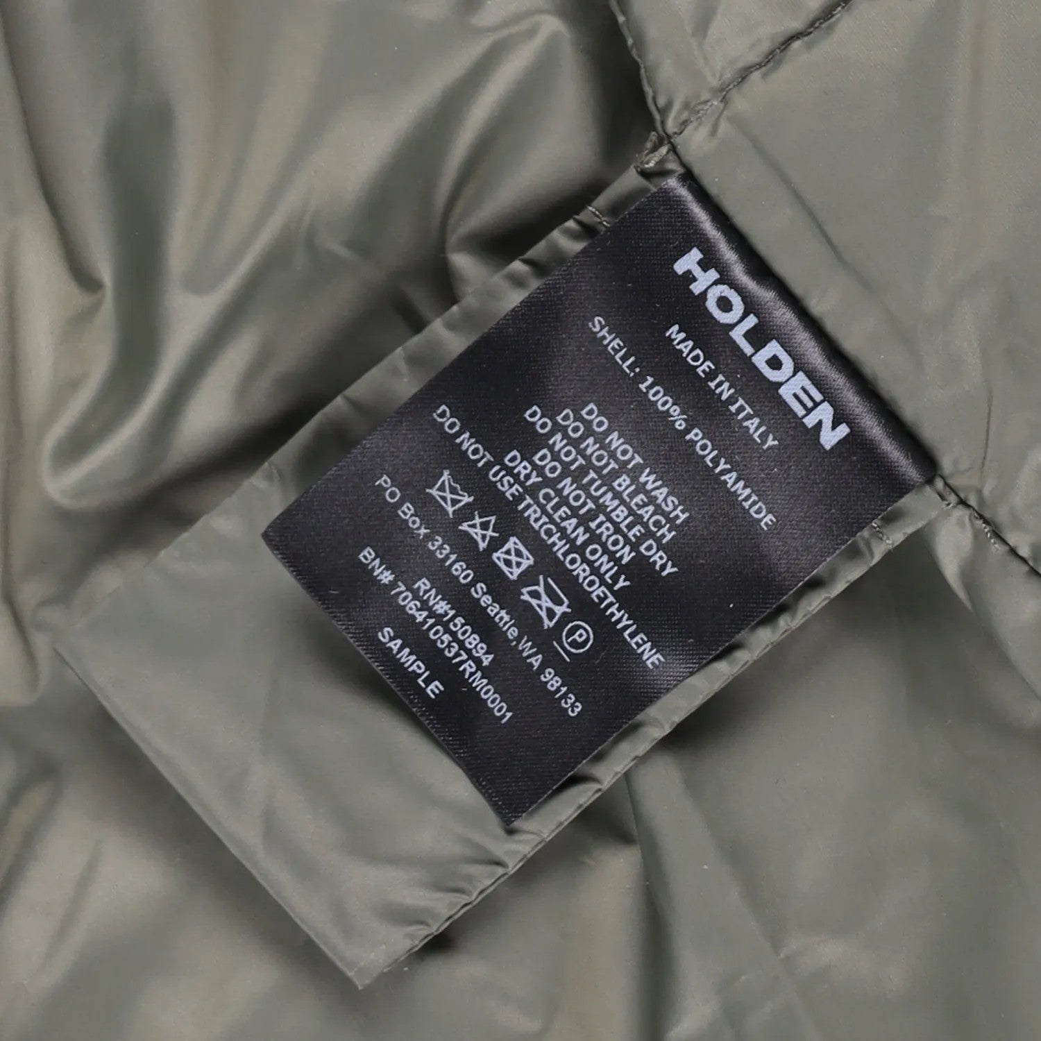 HOLDEN Mens Green Parka Coat Softshell Stand Up Collar Zip Closure M RRP 800 — View 9