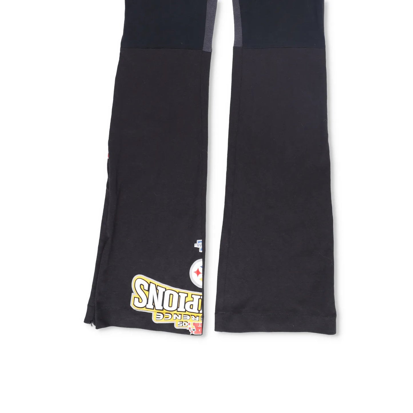 CONNER IVES Womens Flared Joggers Mixed Vintage Fibre Black Logo Size L RRP 250 — View 4