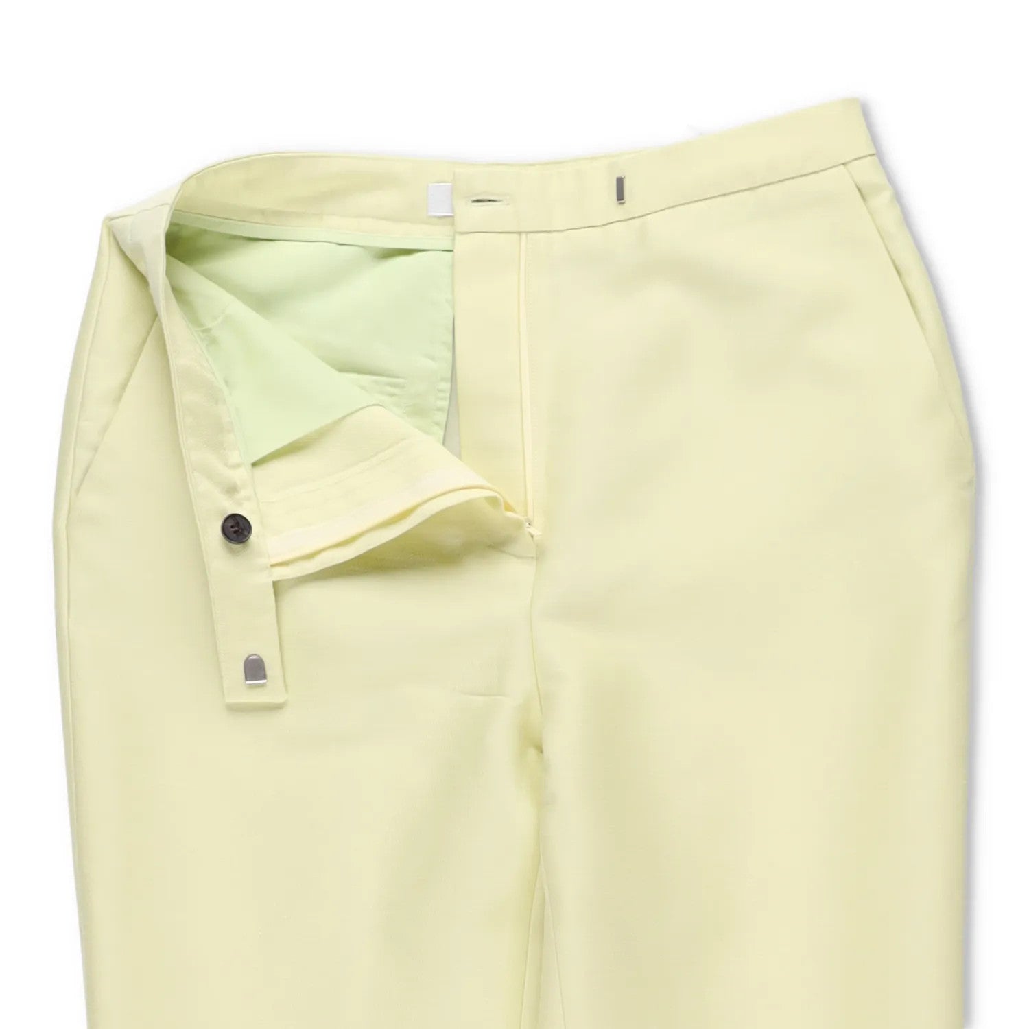 LVIR Womens Flared Trousers Back Slit Wool Blend Pants Green Size S RRP 235 — View 5