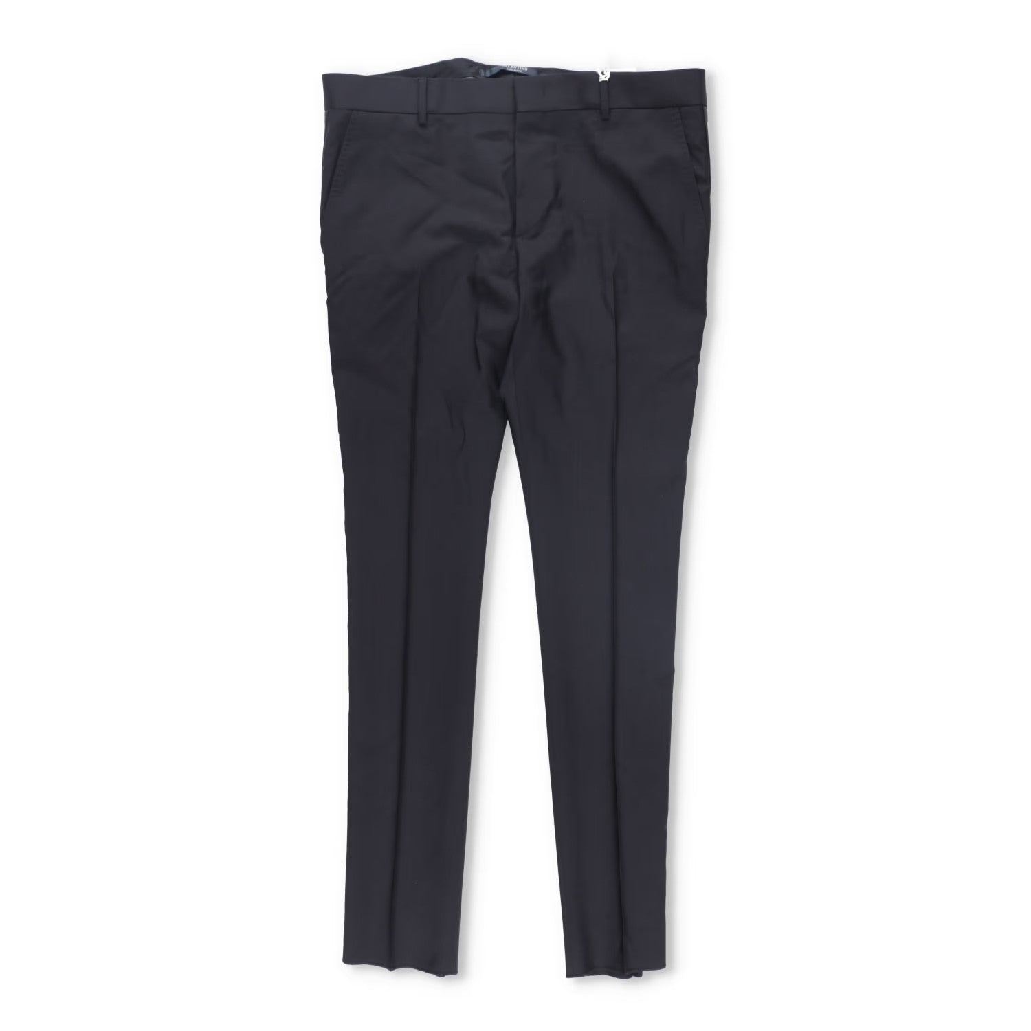Valentino Mens Trousers Black Flat Front Zip Straight Leg Size 54 RRP 650