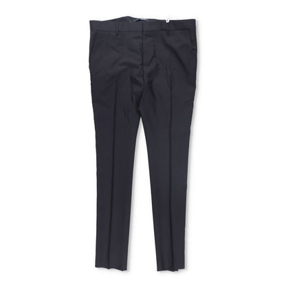 Valentino Mens Trousers Black Flat Front Zip Straight Leg Size 54 RRP 650