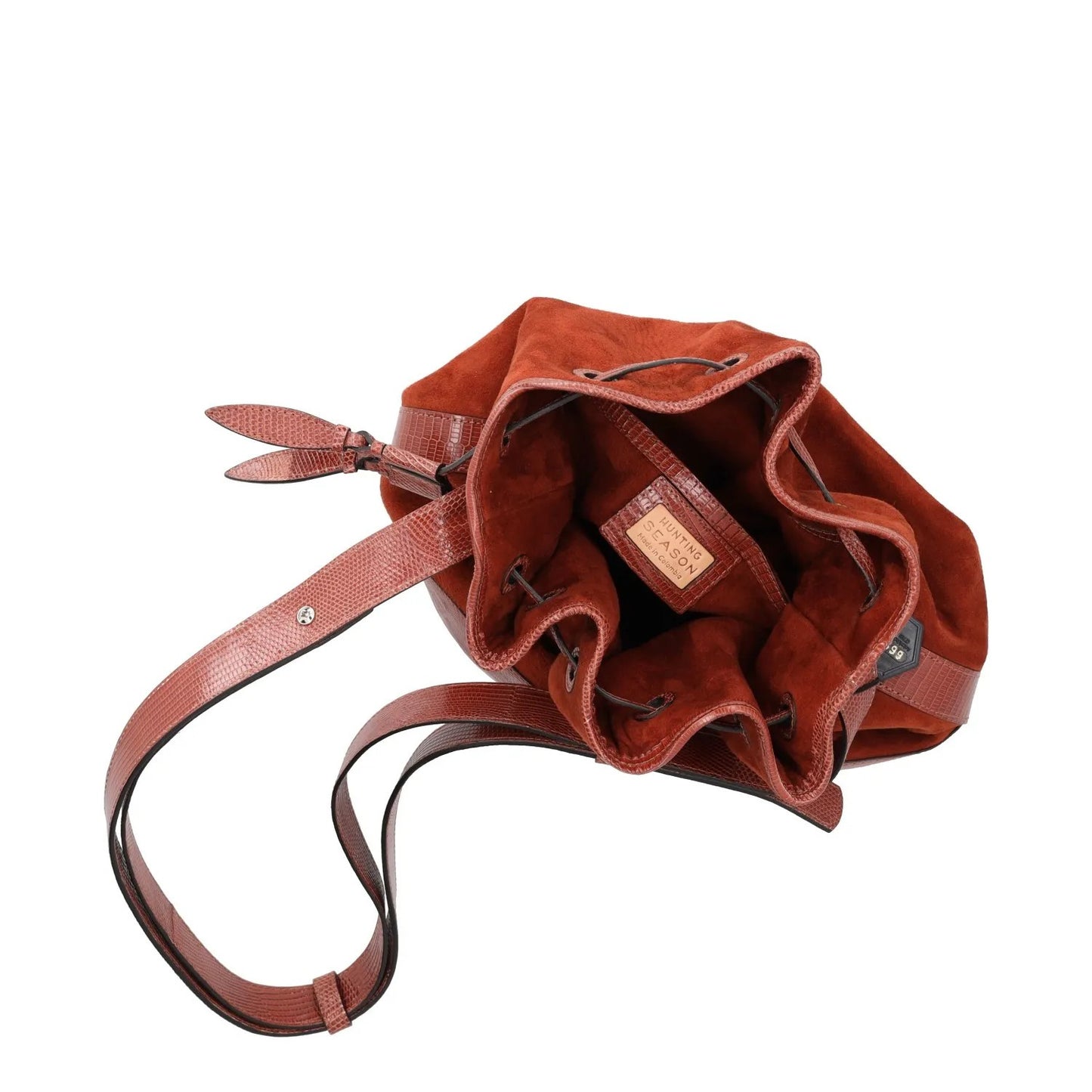 HUNTING SEASON Womens Shoulder Bag Brown Leather Drawstring OS RRP 855 — View 7