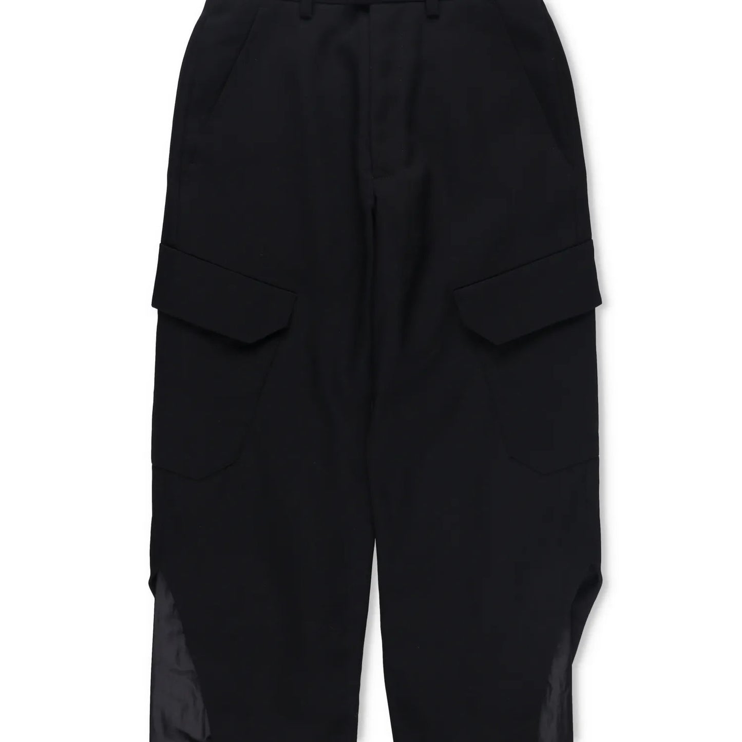 DELADA Mens Cargo Trousers Black Wool Blend Elastic Cuffs Size 25 RRP 250 — View 3