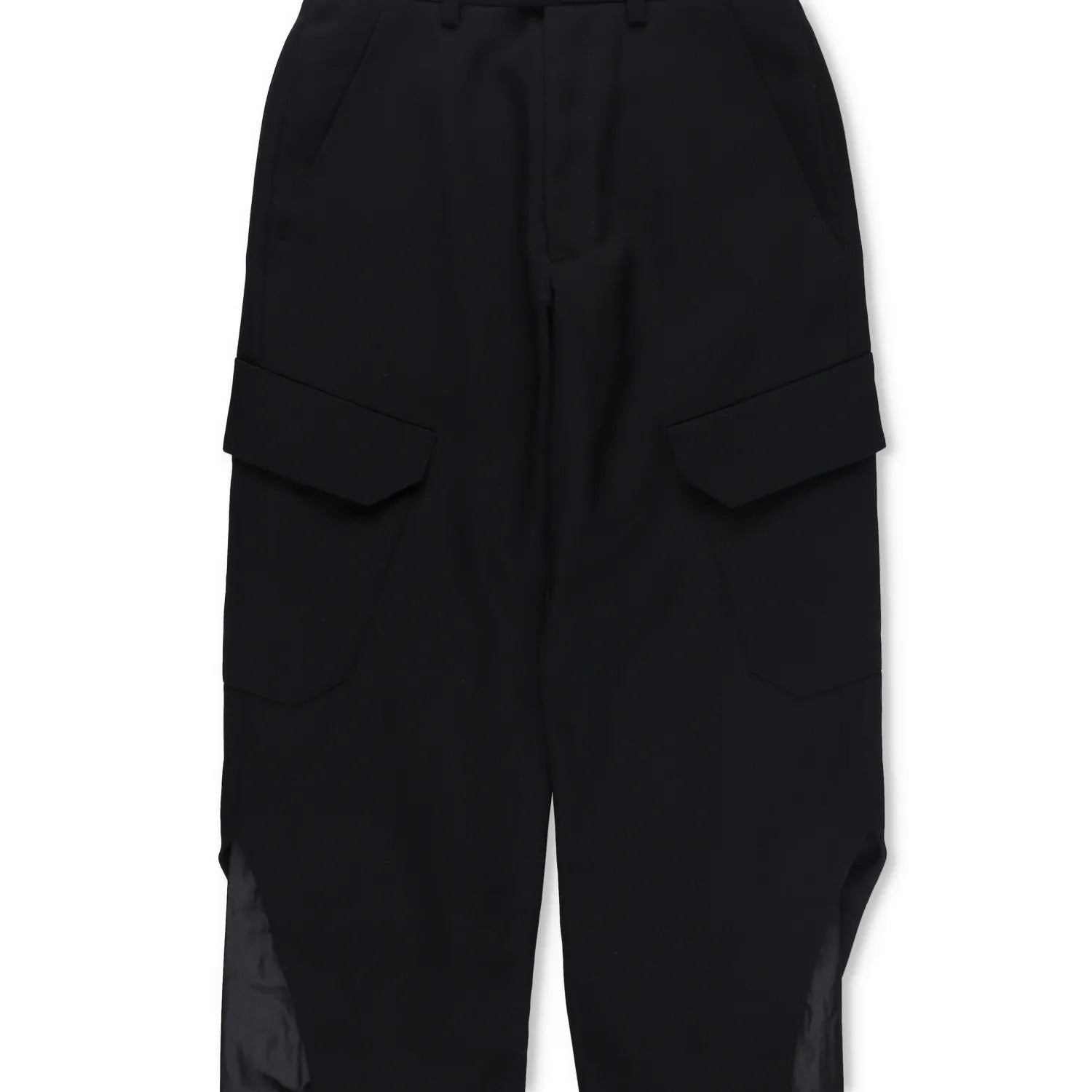 DELADA Mens Cargo Trousers Black Wool Blend Elastic Cuffs Size 25 RRP 250 — View 3
