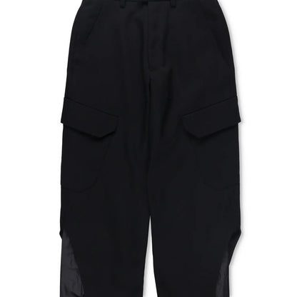 DELADA Mens Cargo Trousers Black Wool Blend Elastic Cuffs Size 25 RRP 250 — View 3