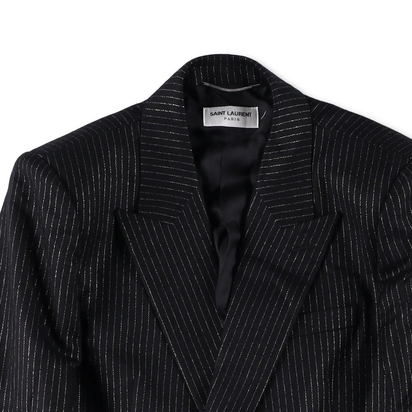 SAINT LAURENT Mens Button Accents Blazer Cotton Blend Black Size 48 RRP 2045 — View 5