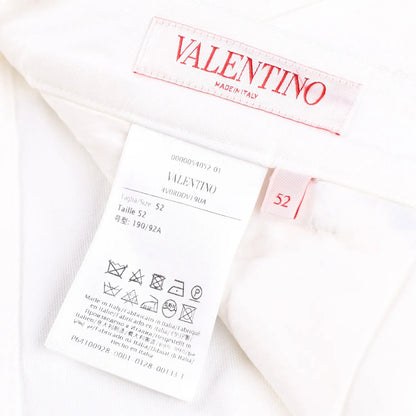 VALENTINO Men Bermuda Short Applicazioni V Metallo White Flat Front 52 RRP990 — View 8