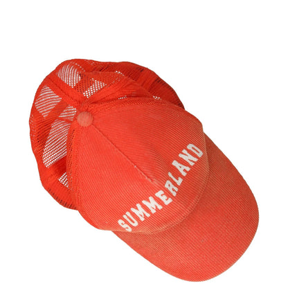 NAHMIAS Mens Summerland Corduroy Trucker Hat Orange Adjustable One Size RRP 215 — View 7