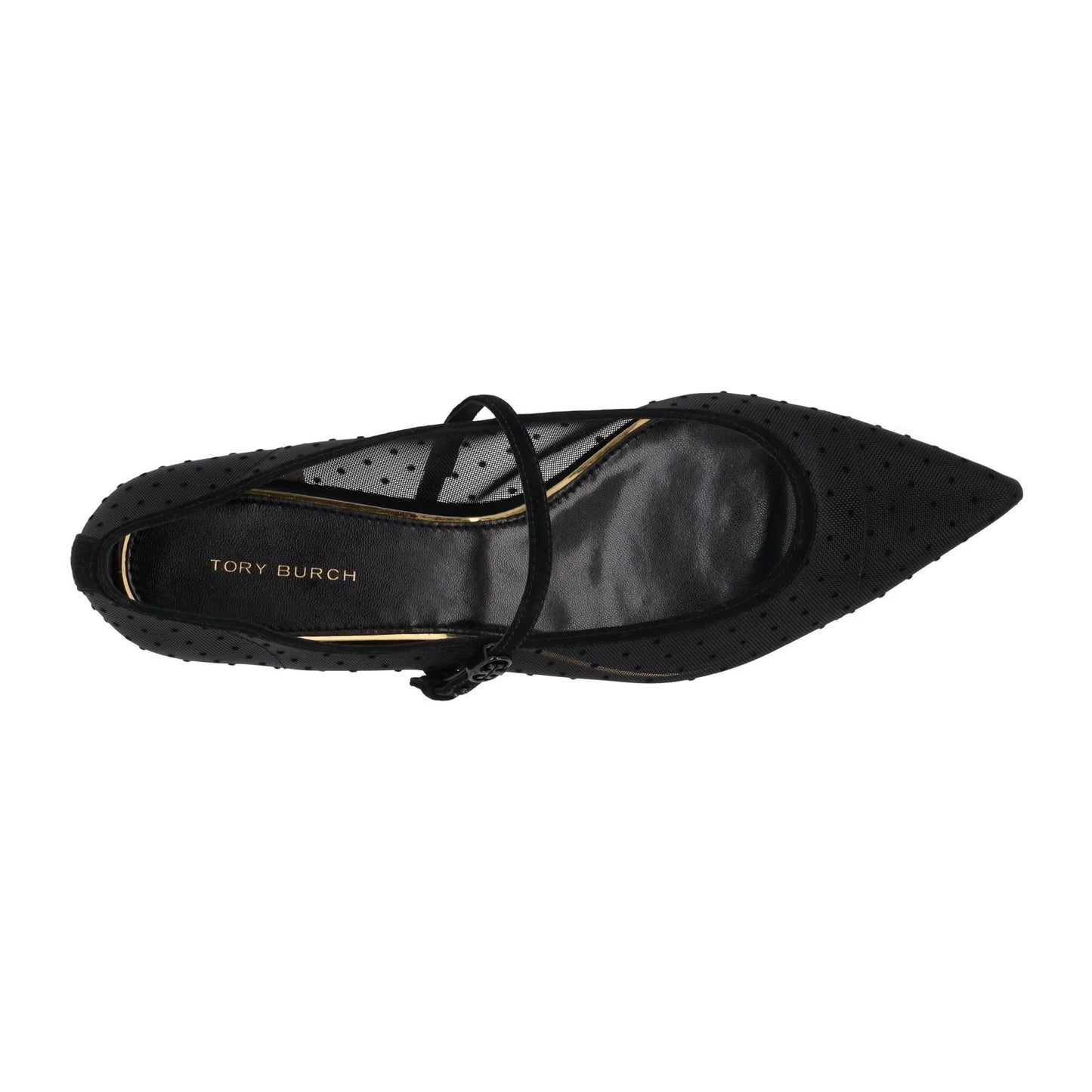 TORY BURCH Black Mesh Mary Jane Flats Comfort Double Buckle US6.5 RRP323 — View 7