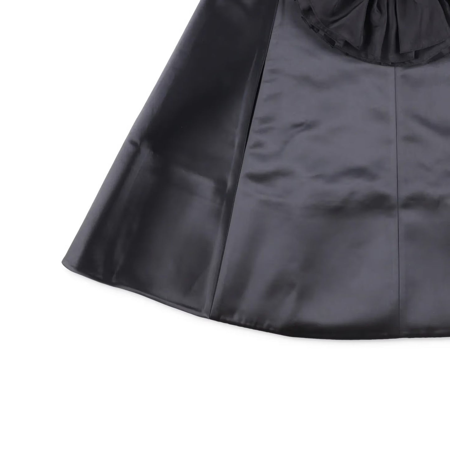 Shushu-Tong Womens Dress Mini Black Satin Ruffle Tie Sleeveless Round 6 RRP 800 — View 3