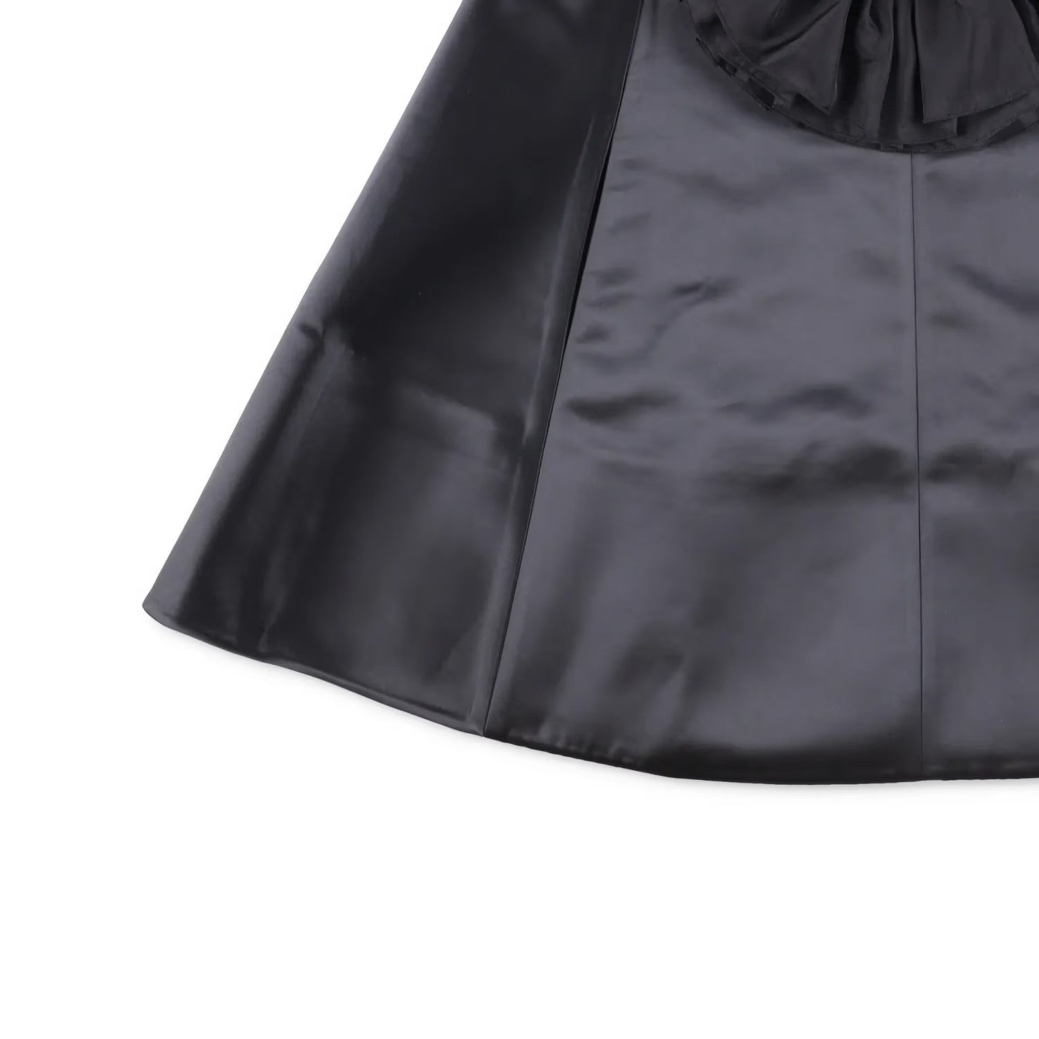 Shushu-Tong Womens Dress Mini Black Satin Ruffle Tie Sleeveless Round 6 RRP 800 — View 3