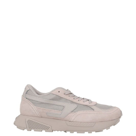 DIESEL Womens Trainers Grey Leather Low Top Lace Up Sneakers UK 7.5 RRP 145