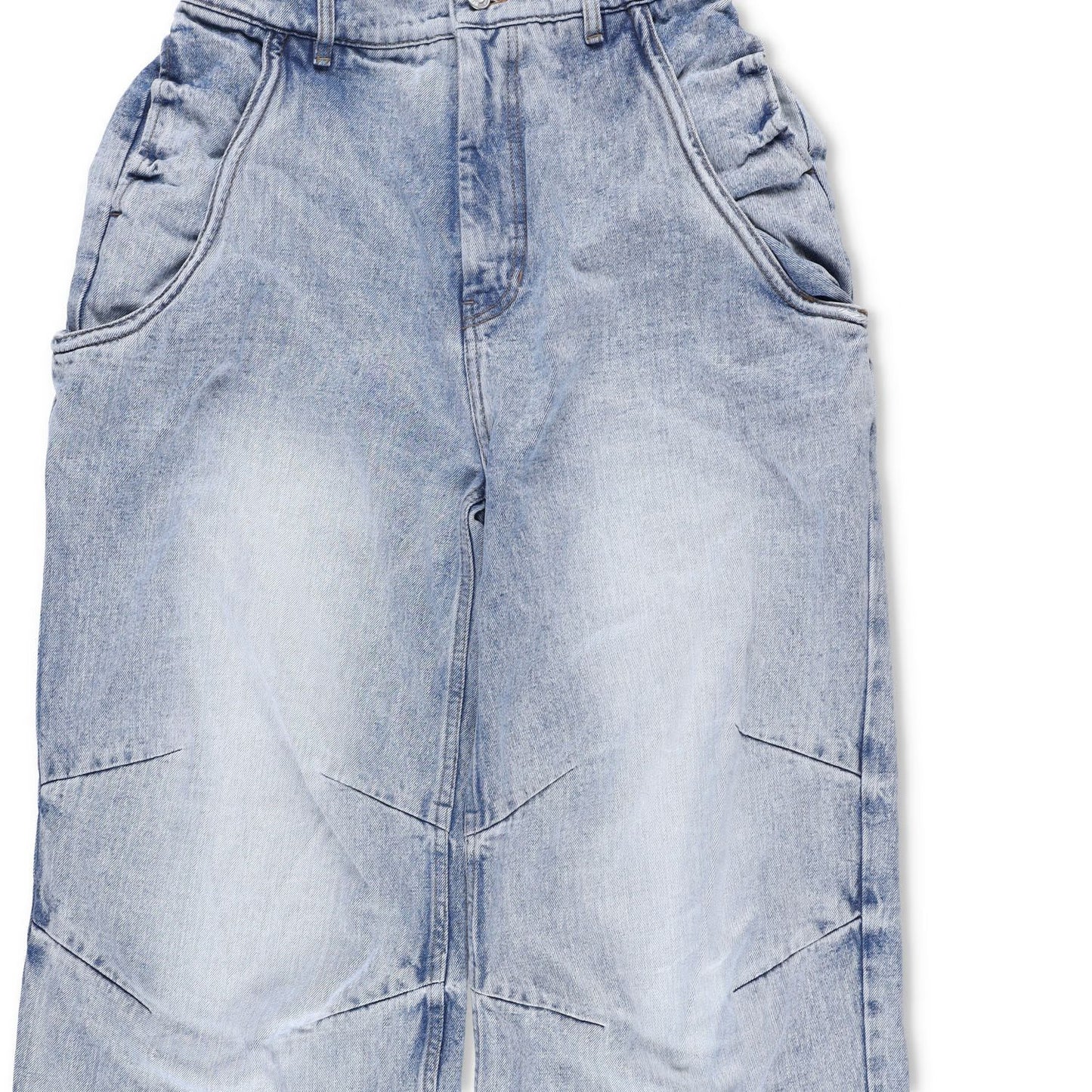 WE11 DONE Womens Sky Wire Detail Denim Pants Relaxed Fit High Rise Blue M RRP795 — View 5