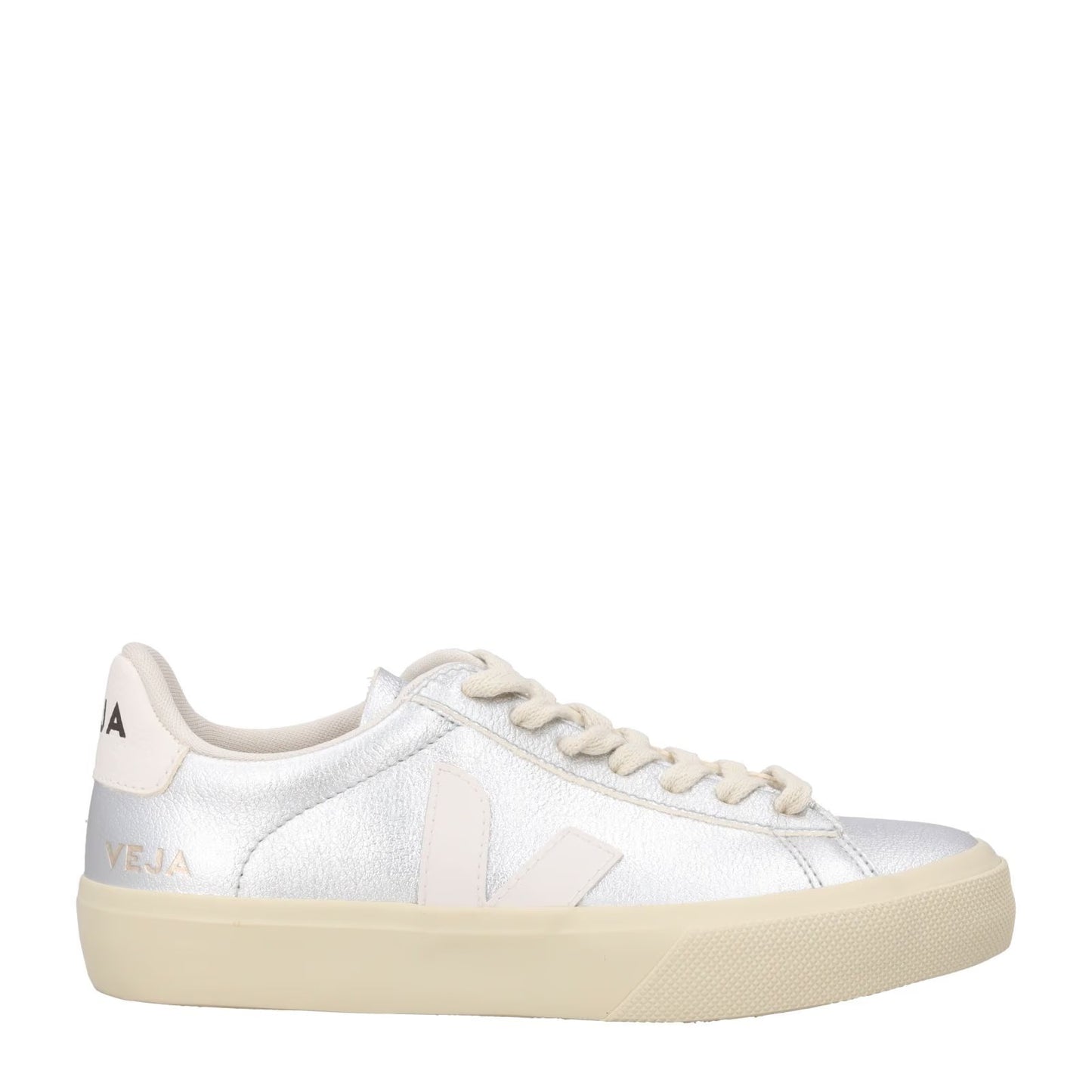 Veja Womens Campo Silver Metallic Sneakers Low Top Lace Up UK 10 RRP 119