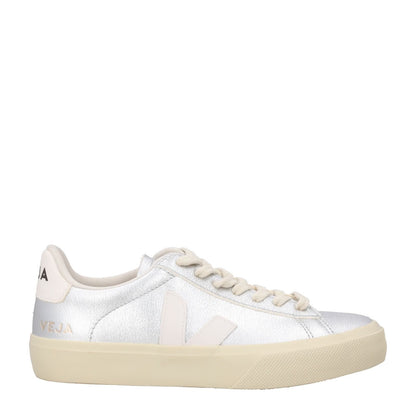 Veja Womens Campo Silver Metallic Sneakers Low Top Lace Up UK 10 RRP 119