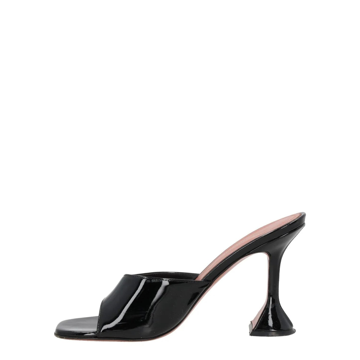 AMINA Womens Lupita 95 High Heel Open Toe Mule Leather Black Sandals UK 6 RRP540 — View 4