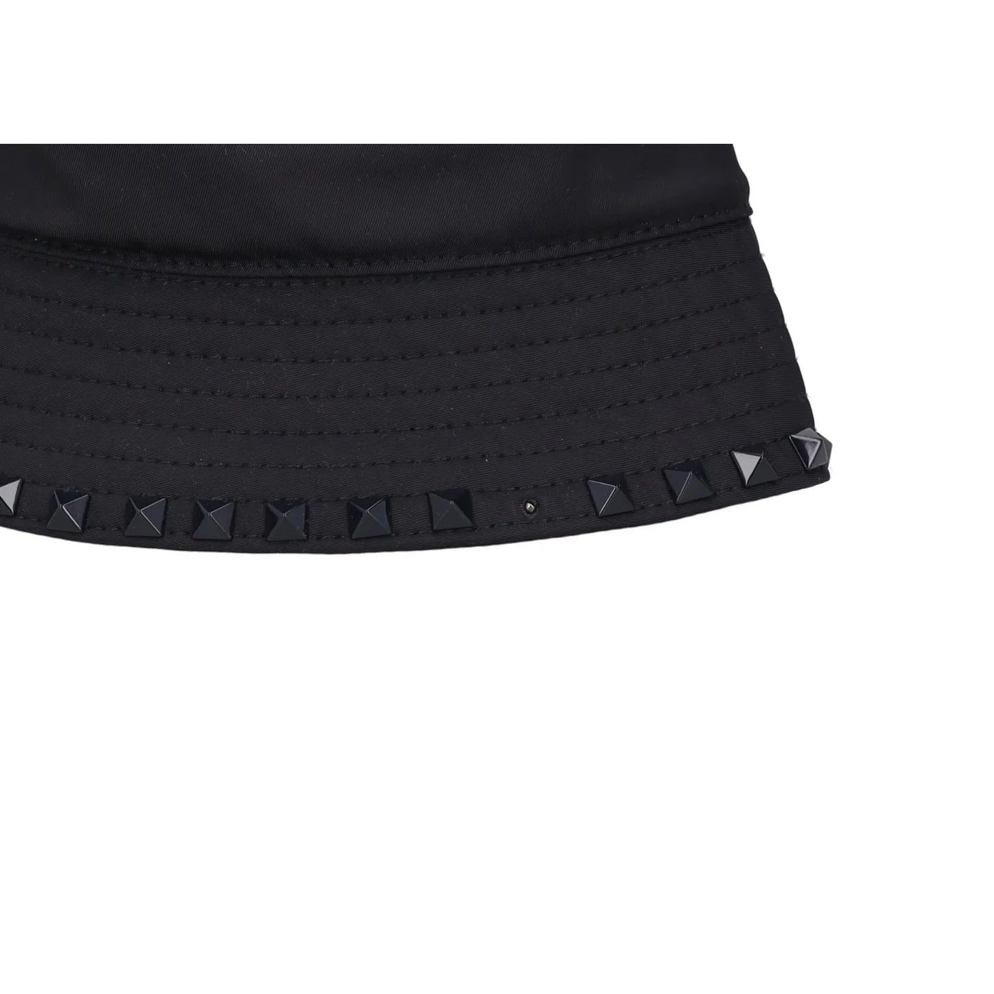 VALENTINO Mens Bucket Hat Black Rockstud Memory Techno Drill Size 58 RRP 540 — View 10