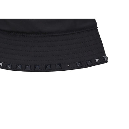 VALENTINO Mens Bucket Hat Black Rockstud Memory Techno Drill Size 58 RRP 540 — View 10
