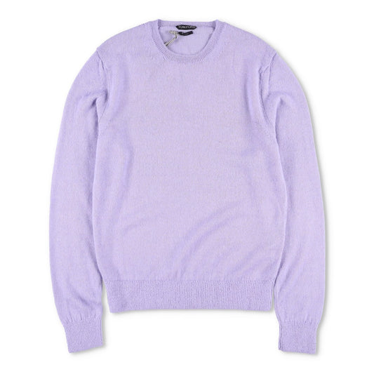 TOM FORD Mens Jumper Alpaca Silk Blend Purple Crew Neck Pullover Size 50 RRP1250
