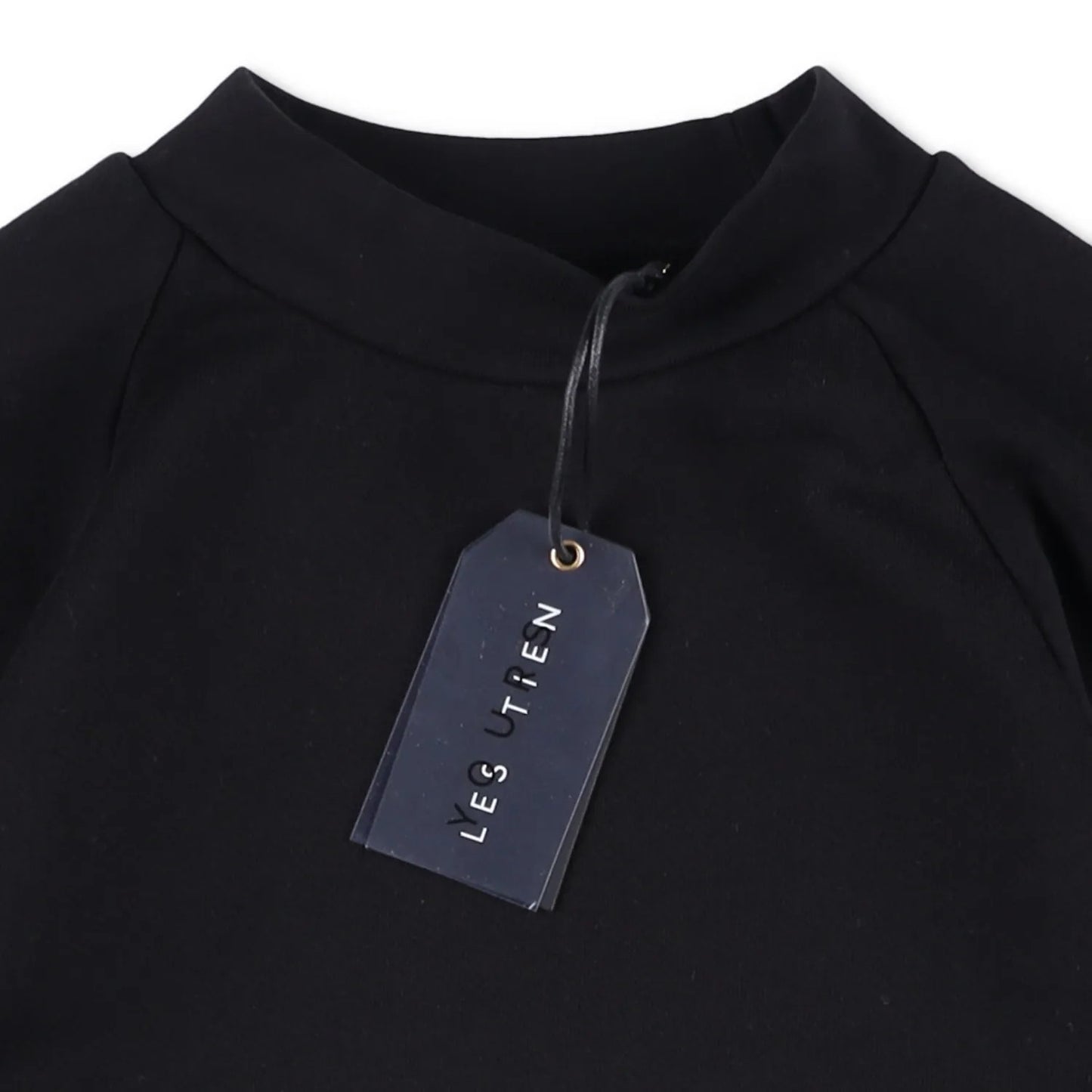 LES TIEN Mens Sweatshirt Crew Neck Cotton Pullover Black Long Sleeve M RRP 260 — View 6