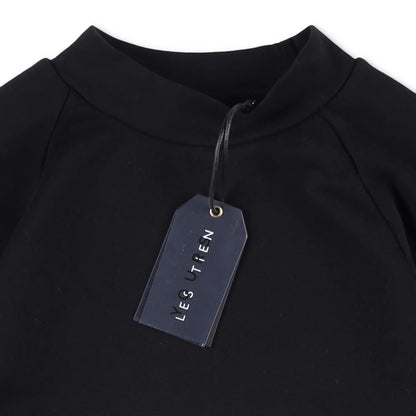 LES TIEN Mens Sweatshirt Crew Neck Cotton Pullover Black Long Sleeve M RRP 260 — View 6