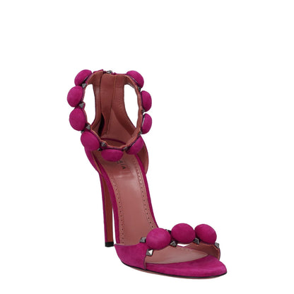 ALAIA Womens High Heels Purple Leather Ankle Strap Open Toe UK 5 RRP 850 — View 2