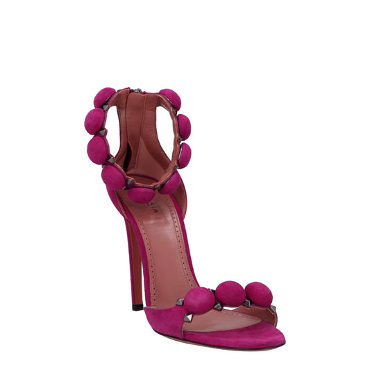 ALAIA Womens High Heels Purple Leather Ankle Strap Open Toe UK 5 RRP 850 — View 2