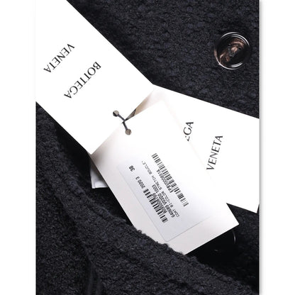 BOTTEGA VENETA Womens Black Double Breasted Overcoat Cotton Blend 38 RRP 3500 — View 8