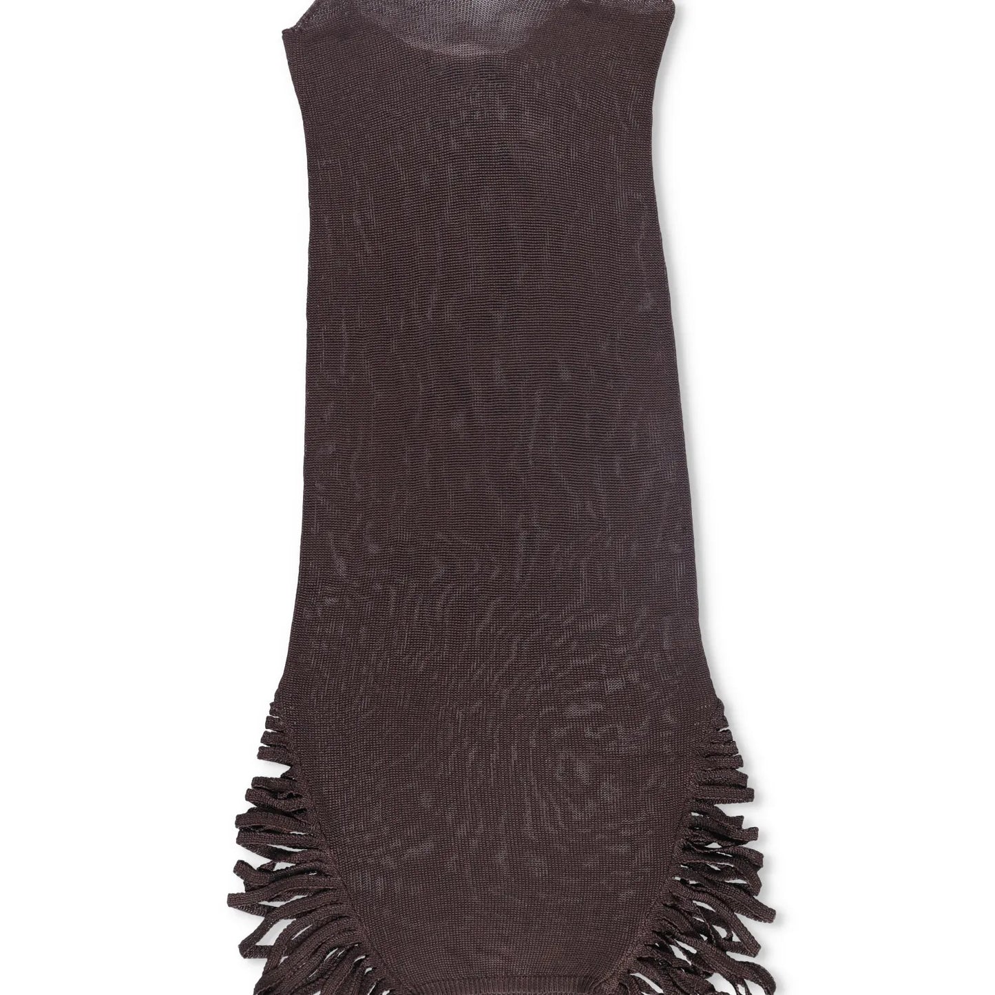 AISLING CAMPS Womens Stalacite Slip Midi Dress Purple Knit Fringe Strap M RRP880 — View 4