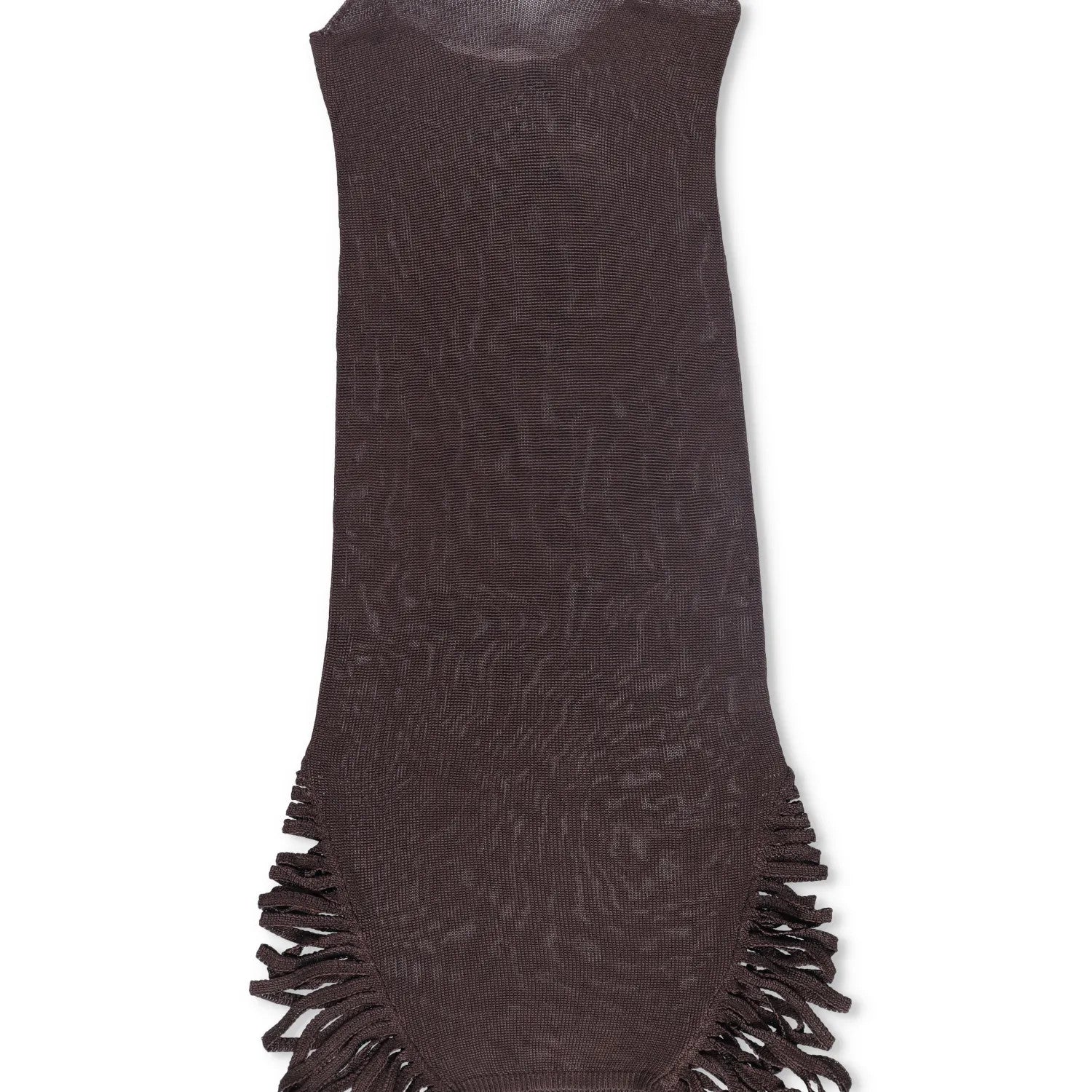 AISLING CAMPS Womens Stalacite Slip Midi Dress Purple Knit Fringe Strap M RRP880 — View 4