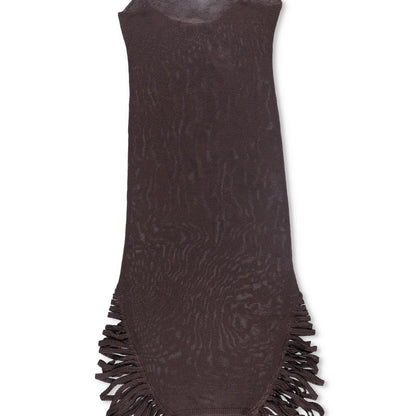 AISLING CAMPS Womens Stalacite Slip Midi Dress Purple Knit Fringe Strap M RRP880 — View 4