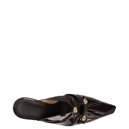 BOTTEGA VENETA Women High Heel Point Toe Mule Patent Leather Brown UK4.5 RRP1330 — View 7