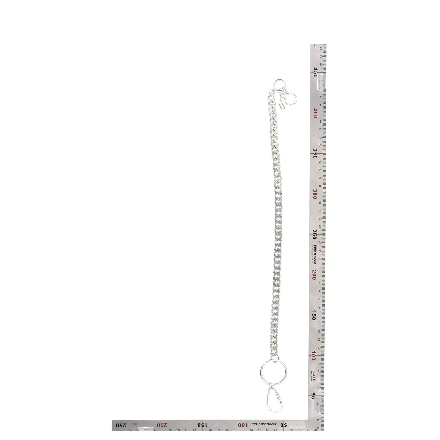HATTON LABS Mens Choker Necklace Curb Chain Silver Charms Size 40 cm RRP 350 — View 4