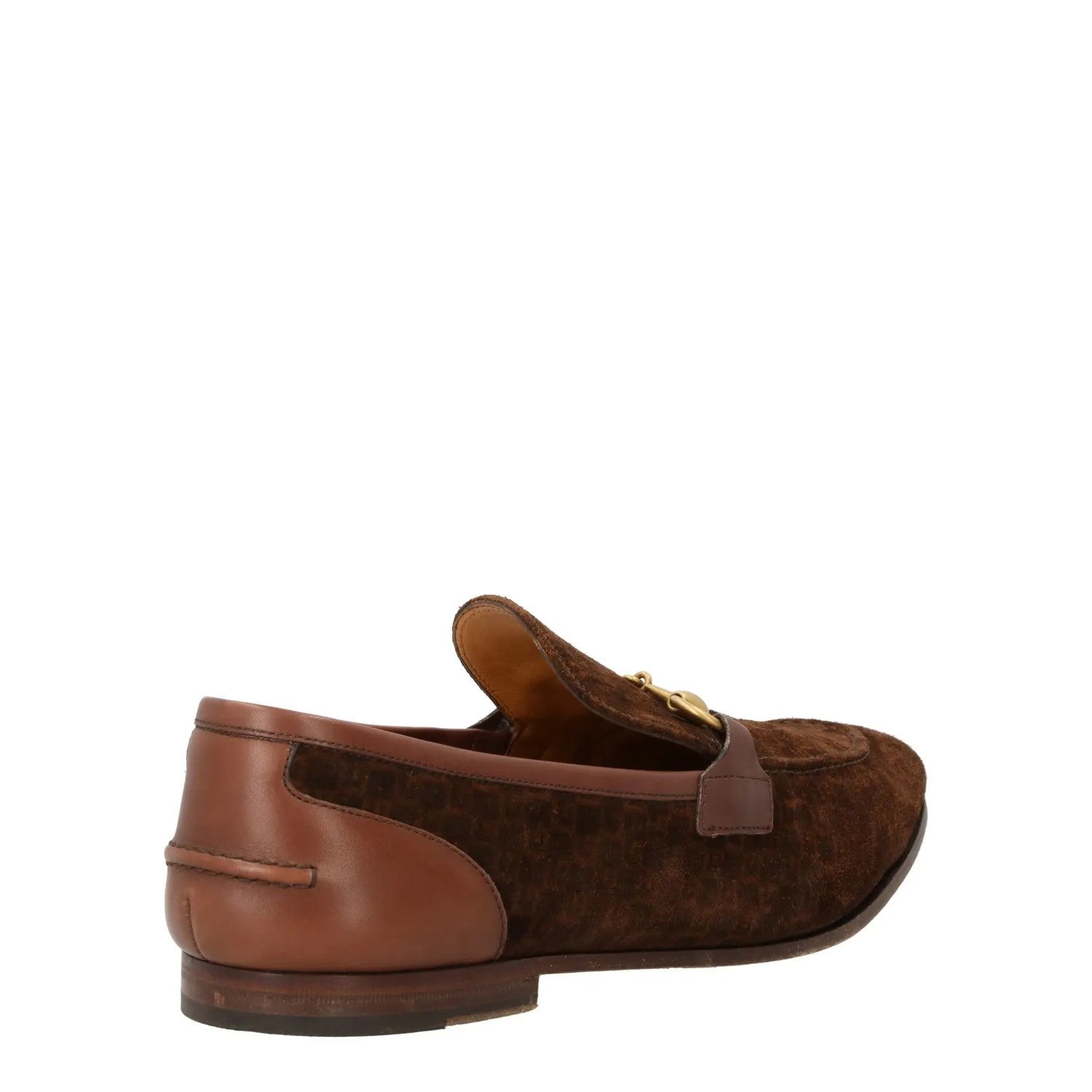 GUCCI Mens Jordan Leather Loafers Core Brown Flat Small Heel Size UK 9 RRP 645 — View 8