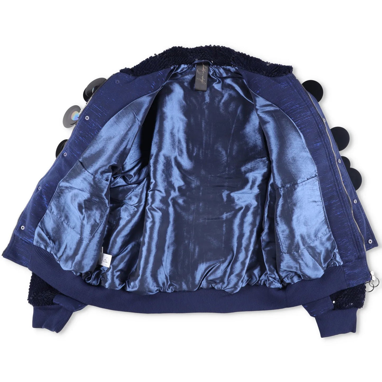 PAPA OPPONG Womens Stella Embellished Kente Bomber Jacket Blue One Size RRP 3245 — View 7