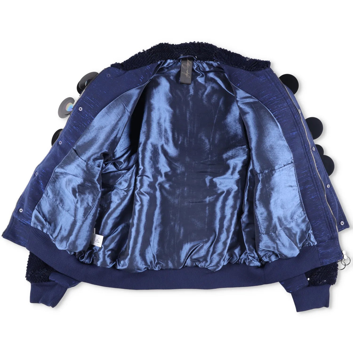 PAPA OPPONG Womens Stella Embellished Kente Bomber Jacket Blue One Size RRP 3245 — View 7