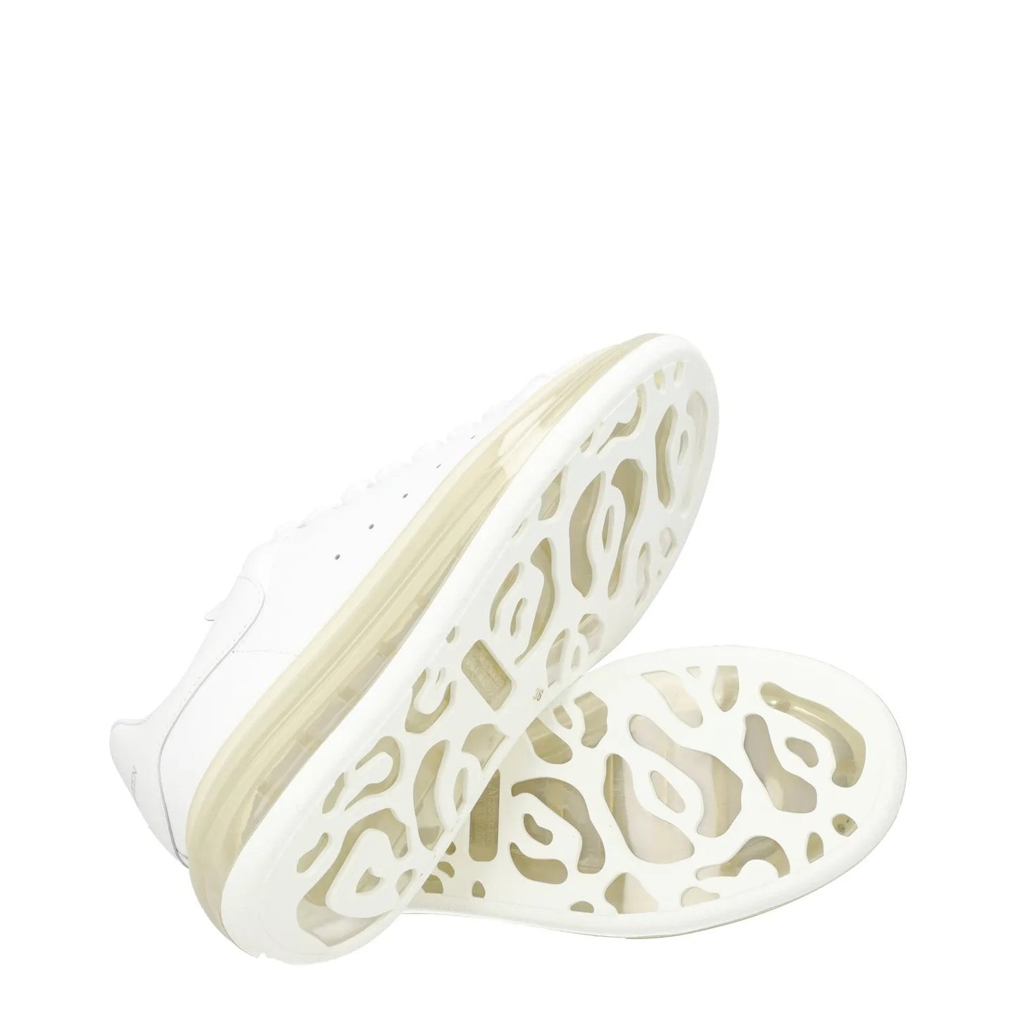 ALEXANDER MCQUEEN Womens White Leather Low Top See Through Sole UK 3 RRP 587 — View 8