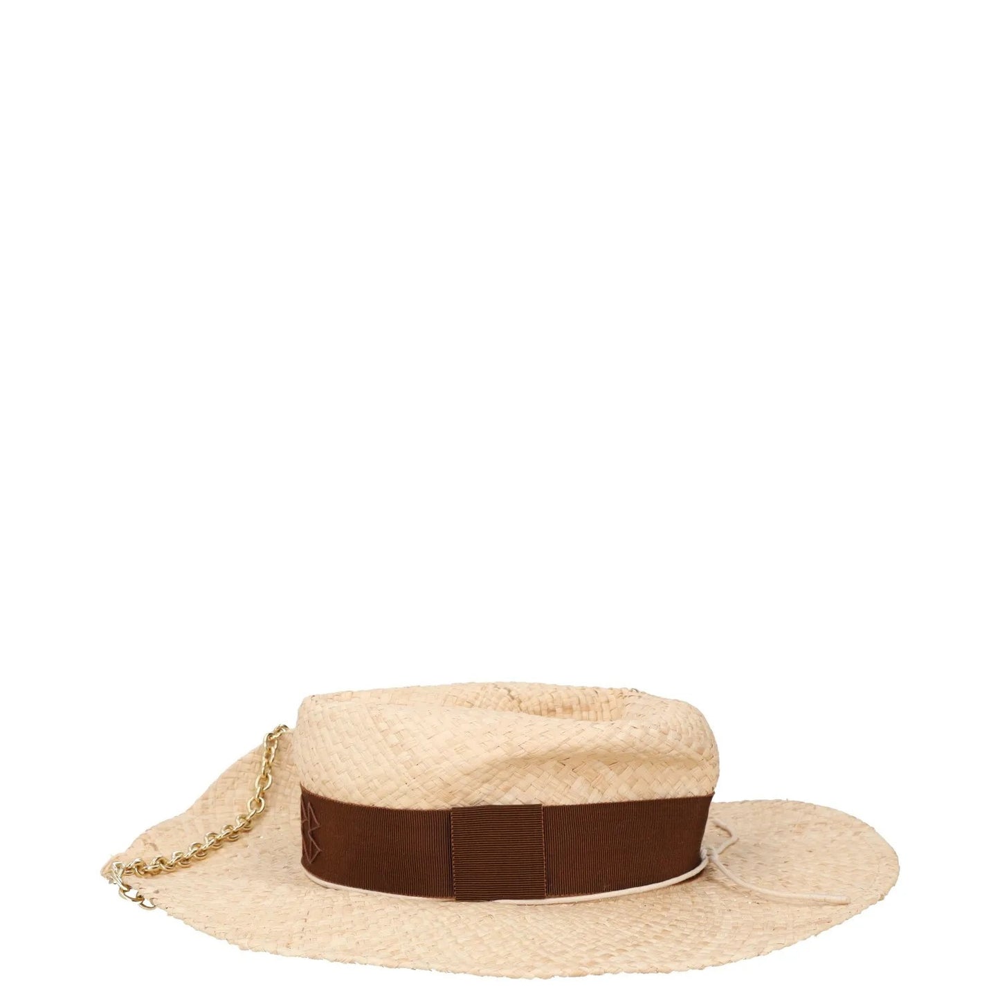RUSLAN BAGINSKIY Womens Straw Fedora Hat Beige Neutrals Size S RRP 345 — View 3
