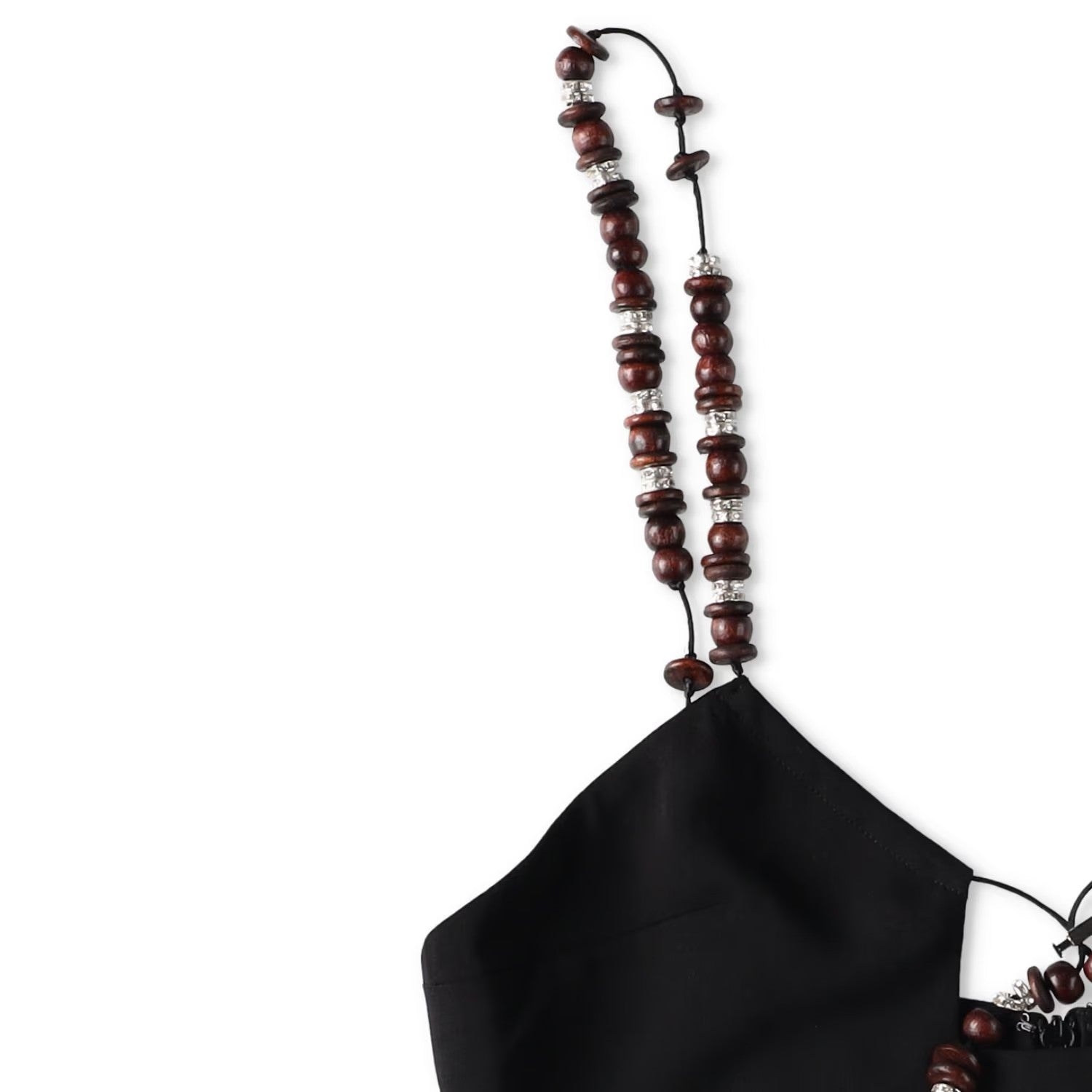 16ARLINGTON Womens Solarte Strap Beads Cut Out Top Black Size 8 RRP 455 — View 4