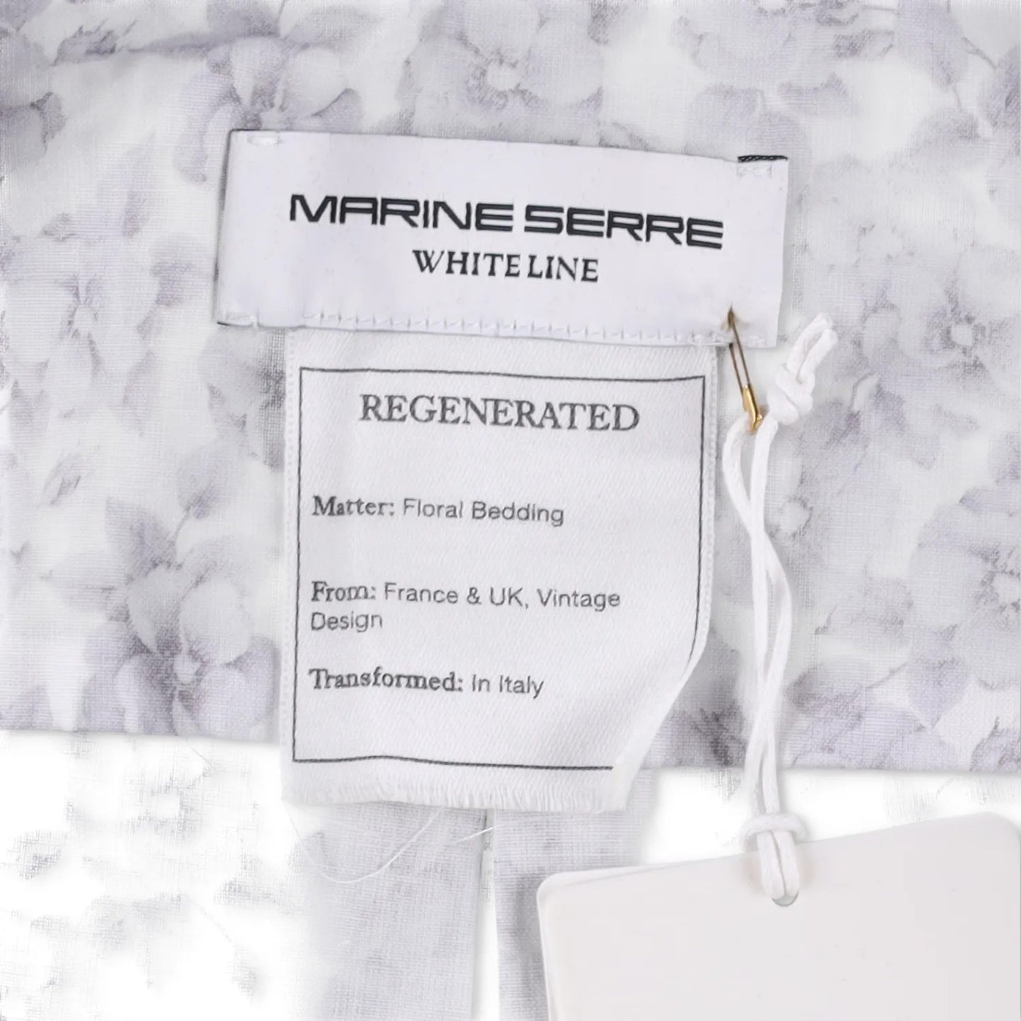 MARINE SERRE Mens Shirt Recycled Cotton White Floral Pattern Size S RRP 200 — View 9