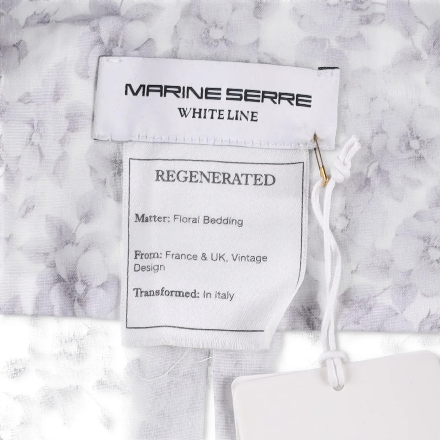 MARINE SERRE Mens Shirt Recycled Cotton White Floral Pattern Size S RRP 200 — View 9