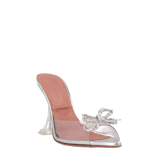 AMINA MUADDI Rosie Glass Slipper Mule Clear PVC Crystal High Heels UK 5 RRP 855 — View 2