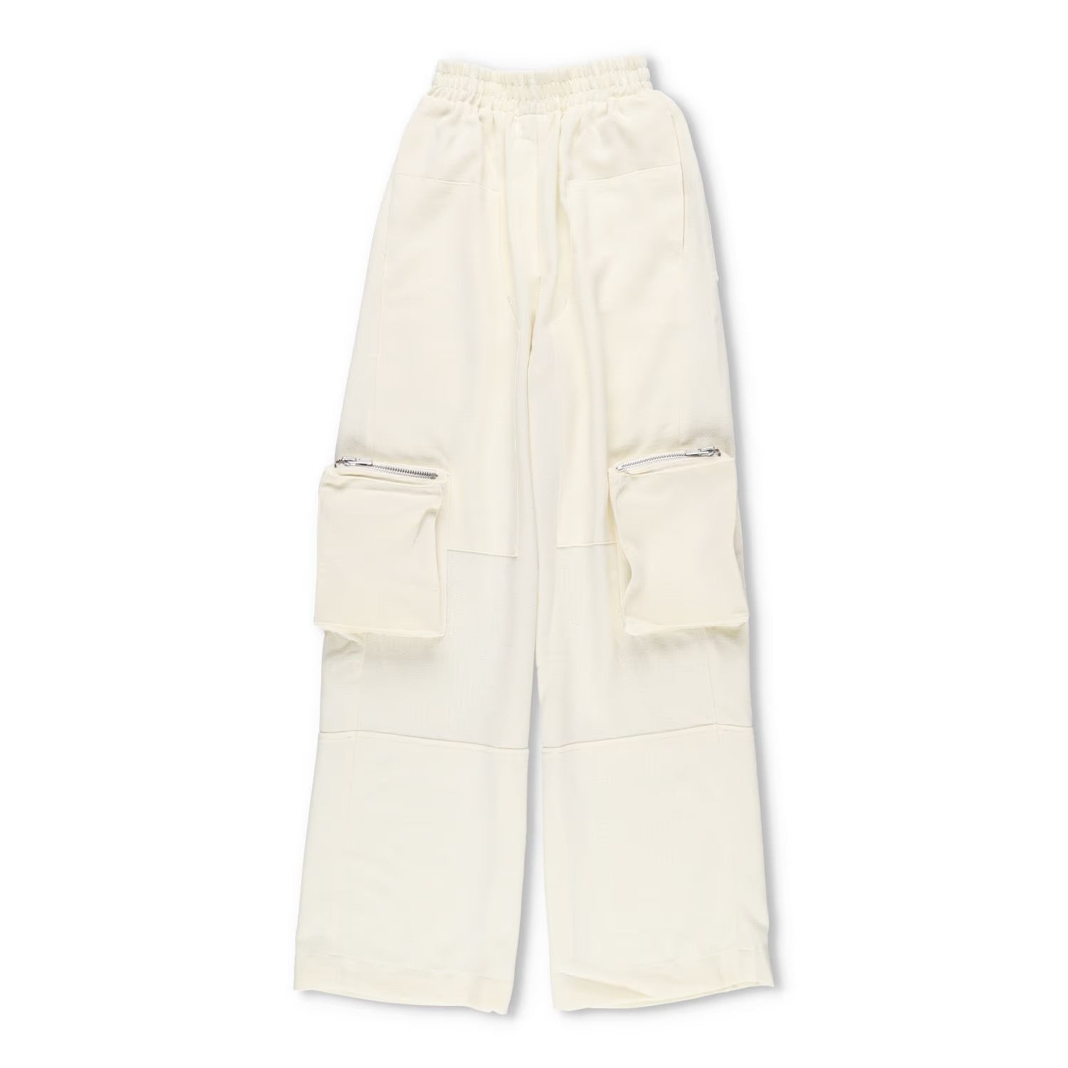 PARIS GEORGIA Womens Trousers Ivory White Wide Leg Side Pockets Size M RRP 250