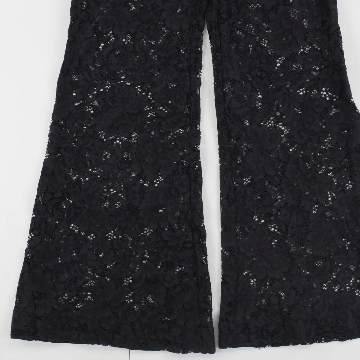 ZIMMERMANN Womens Matchmaker Lace Wide Leg Trousers Black High Rise XS RRP 550 — View 3