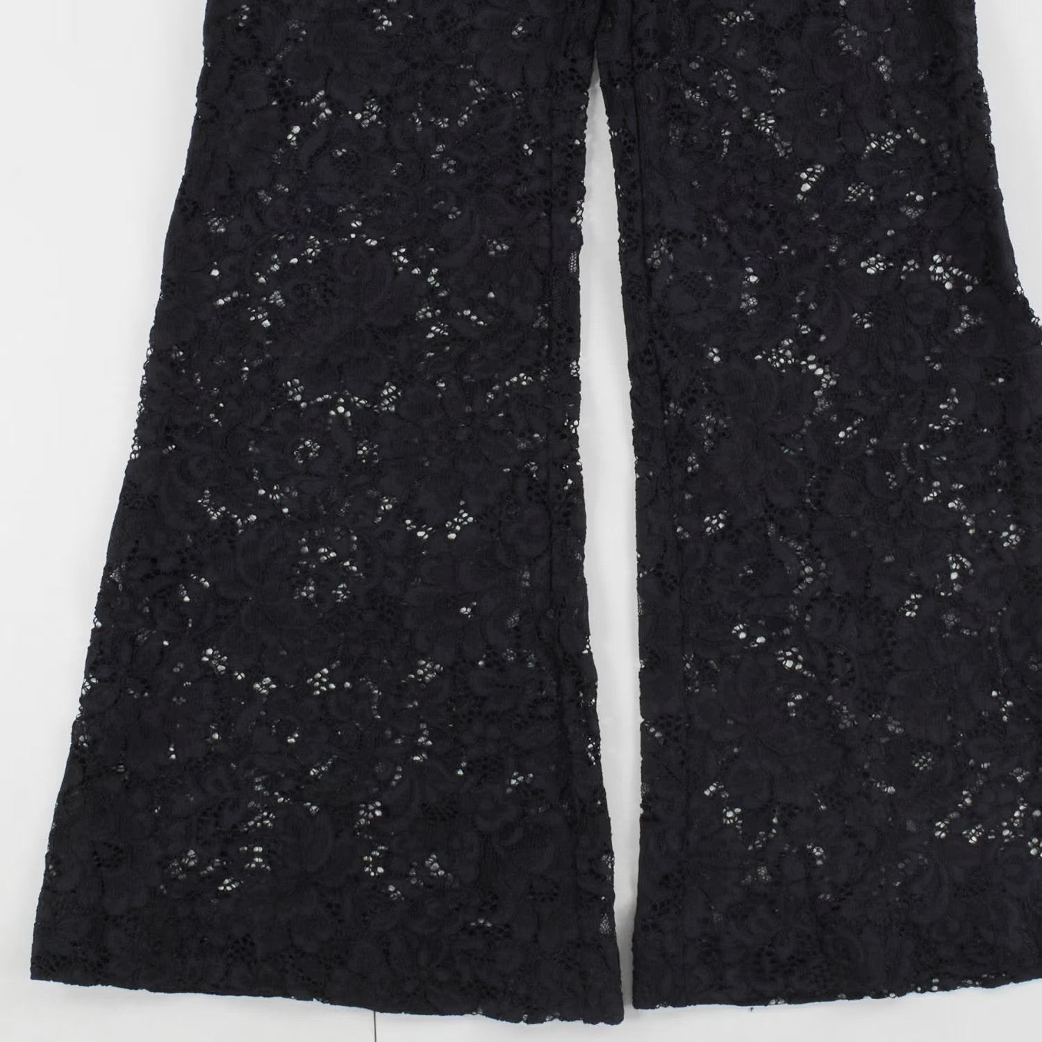 ZIMMERMANN Womens Matchmaker Lace Wide Leg Trousers Black High Rise XS RRP 550 — View 3