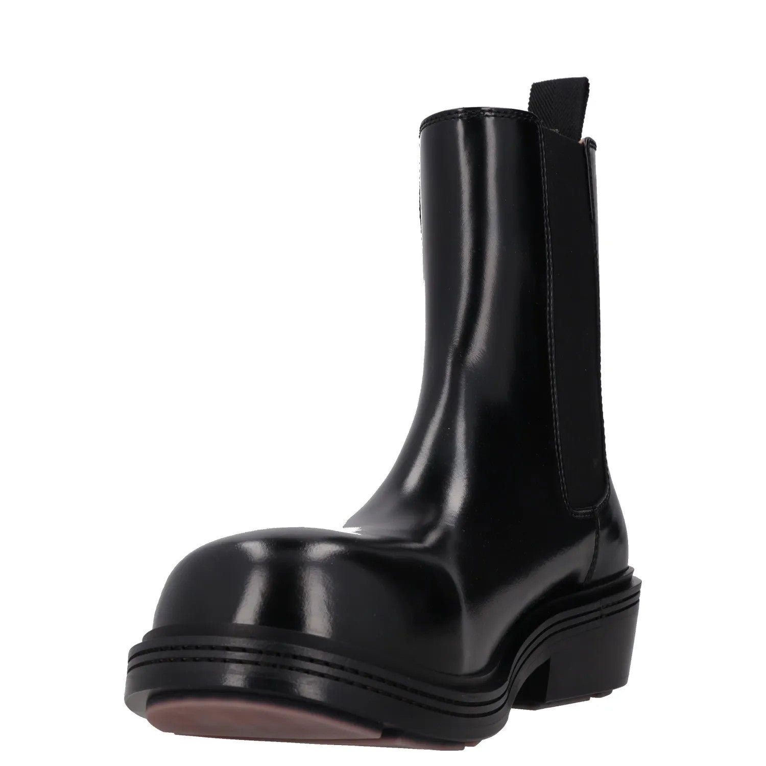 BOTTEGA VENETA Womens Chelsea Ankle Boot Vinyl Leather Black UK 6.5 RRP 1445 — View 3