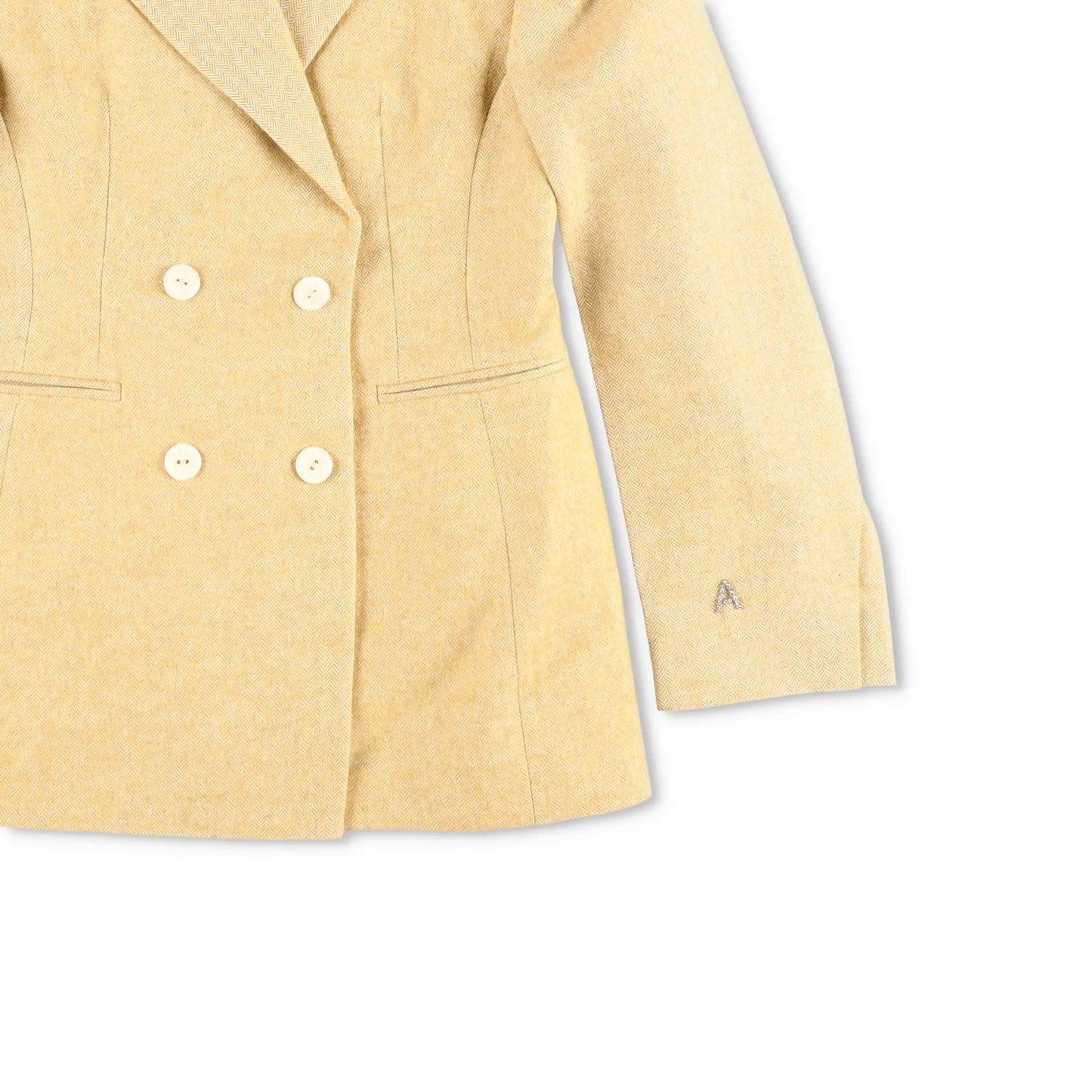 ANOUKI Mens Blazer Yellow Double Breasted Cotton Blend Size XL RRP 900 — View 4