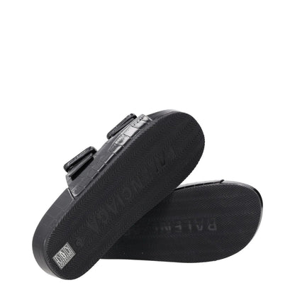 BALENCIAGA Womens Slider Sandals Buckle Comfort Black Leather UK 7 RRP 490 — View 8