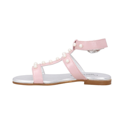 MONNA LISA Kids Sandals Pink Sandalo Con Perle Laminat Leather 28 RRP 205 — View 4